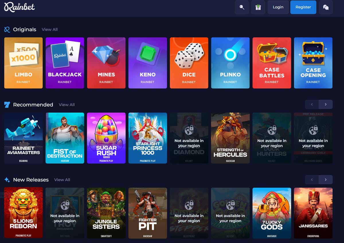 Gambling review site - Rainbet Canada
